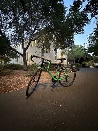 Kent 700c RoadTech Men's Bike, Black/Green + Lock 1