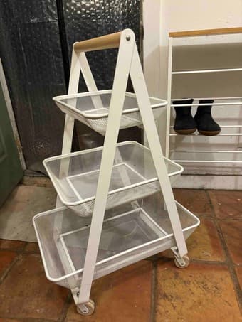 White utility cart for organization 1