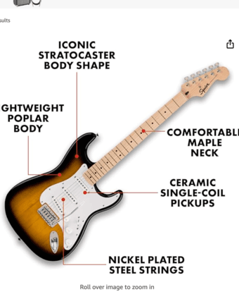 Fender Stratocaster Squire Electric Guitar 4