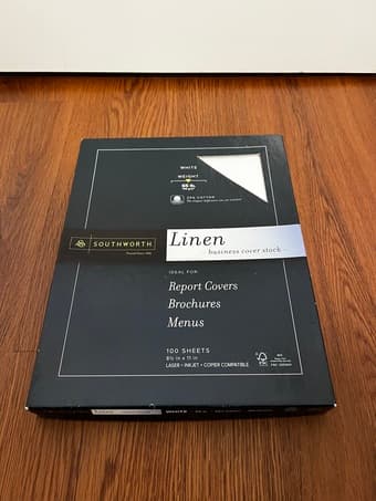 Linen Business Cover Stock Paper 1