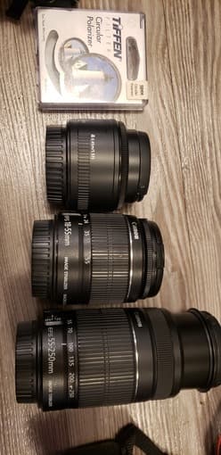 Canon EOS 1100D camera with 3 lenses, two bags and tripod 2