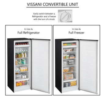 Vissani garage ready fridge/freezer 3