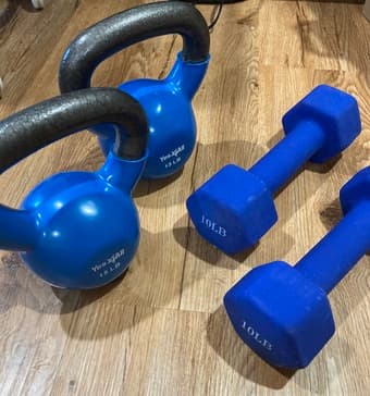 Free weights and kettlebell weights 1