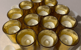 Decorative Gold Candle Holders + Electric Candles 1