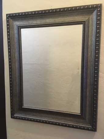 Framed Wall Mirror - 32" x 26" - in very good condition 1