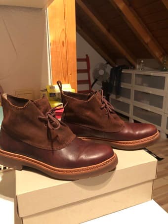 Clarks Genuine Leather Boots, brown, size 8/8.5: like new 2