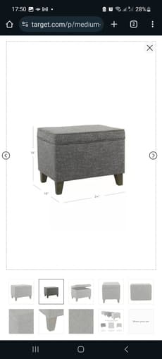 Ottoman Storage 24" 2