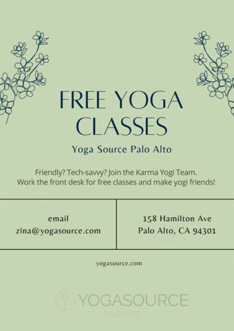 Free yoga classes through work-trade at Yoga Source 1