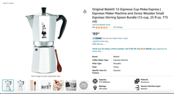 Bialetti Moka Express--Brand New 1