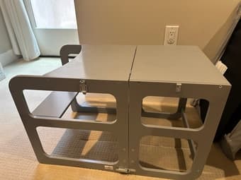 2-in-1 toddler kitchen stool / table 3