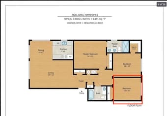 Subletting Room in Menlo Park 3b2b 3