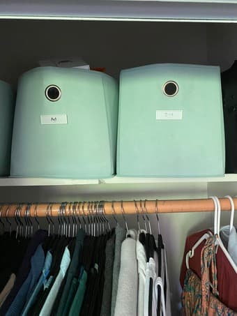 Four Mint Green Organizer Cubes 1