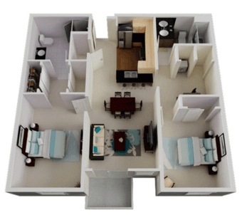 Primary Bedroom for Rent in Santana Row (East San Jose) 2B2B - $2300 1