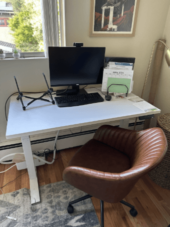 Leather desk swivel chair 1