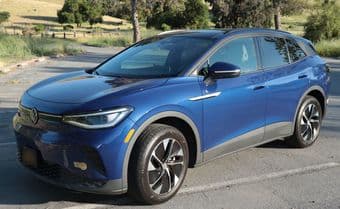 2022 VW ID.4 Pro S AWD Dusk Blue Metallic w/Lunar Gray Leatherette 1