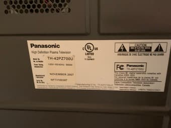 42 In Panasonic Plasma TV 2