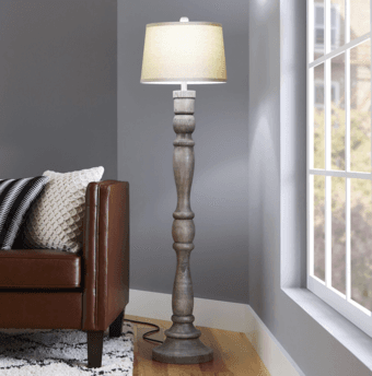 Better Homes & Gardens 59.5" Weathered Wood Finish Floor Lamp 1