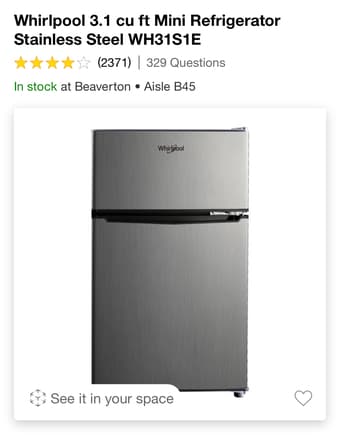 STAINLESS STEEL TWO-DOOR MINI FRIDGE + FREEZER 1