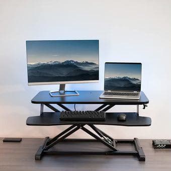 Standing Computer Desk Converter, Height Adjustable, 32 inch 3