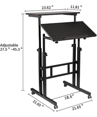 FULL OFFICE SET-UP- Standing/Sitting Desk+ Chair + Lamp 2