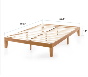 Full-size solid wood bed frame 2