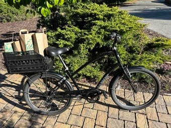 Bike Electra Townie 7D, Rack and Roomy basket 1