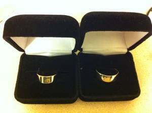 7mm 14K Gold Wedding Bands, Flat and Comfort-Fit 1