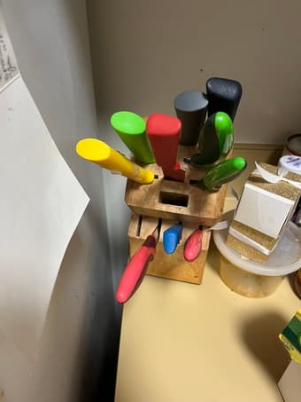 Knife block with knives 1