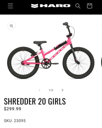Haro Shredder 20" Girls BMX bike Hot Pink Like nite 2