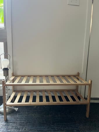 Shoe rack, table, lamp 3