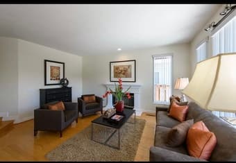 Private suite with own bath in a very nice home. 2