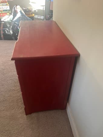 Vintage red desk 3