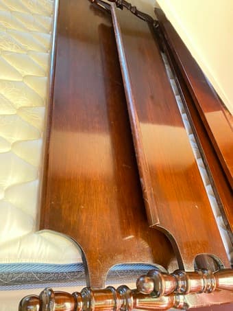 Hardwood Full Bedframe, Box, Mattress 3