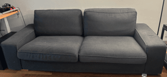 New low price: Ikea Kivik Gunnared Blue Sofa Couch + Optional Armchair 2