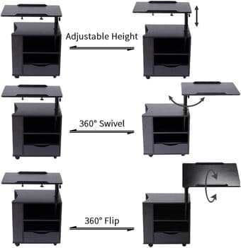 Like new- rolling, swiveling computer tray 3