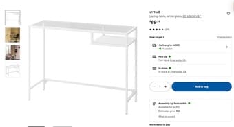 IKEA white Laptop table 1