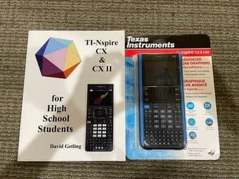 TI nspire CX II CAS calculator bundled with instruction book 1