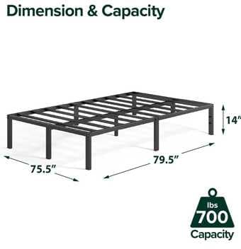 King size metal bed frame 2