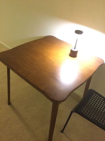 Solid Wood Dining Table - Scalloped Edge Compact Folding Legs 3