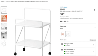 IKEA white side table - FINAL - has to go by Dec.20th 1