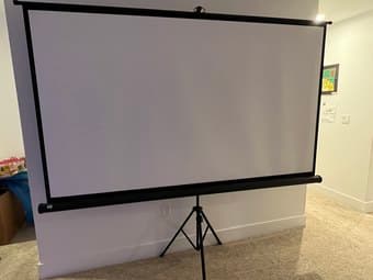One hundred inch portable Tri-pod projector screen 2