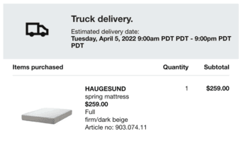 Bed frame and mattress 1
