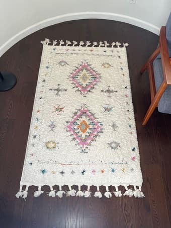 tribal shag tasseled 3x5 rug 1
