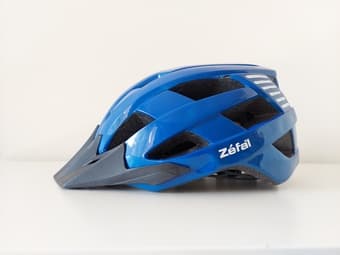 Zéfal Blue Bicycle Helmet w. Visor Blue L/XL Like New! 1
