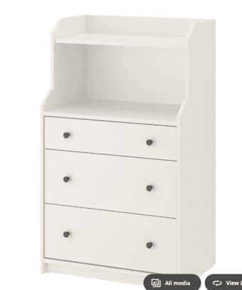 Ikea hauga cabinet and drawers 3