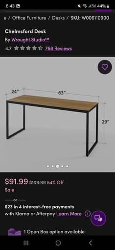 Metal framed Desk 2