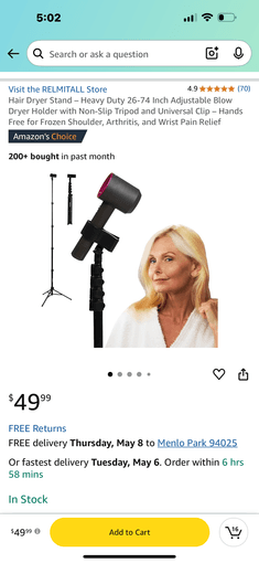 Hair dryer stand - Like new 1