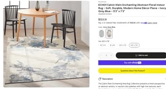 Calvin Klein Indoor Rug in excellent condition 3