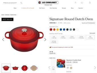 Le Creuset Signature Round Dutch Oven 9 qt. Cerise 1