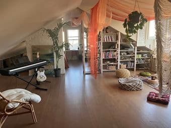 Beautiful artist loft in 3BR apartment in Mission, SF sublet June-Jul 3